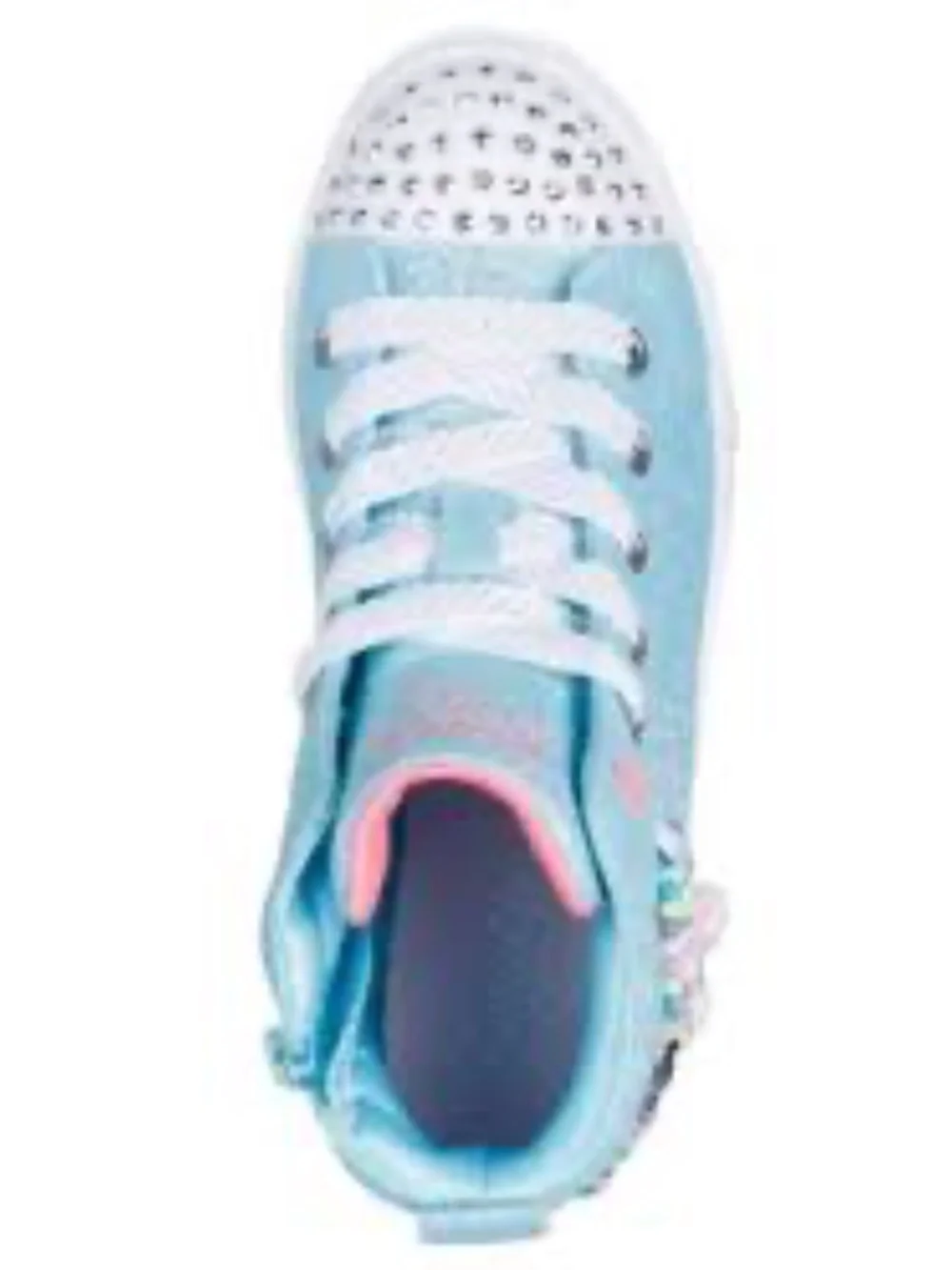 SKECHERS Little Girls' Twinkle Toes Friendship Bracelet High Top Sneaker